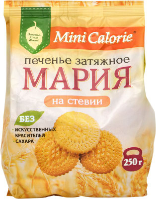 Изображение товара Печенье Mini Calorie Мария затяжное на стевии, 250г