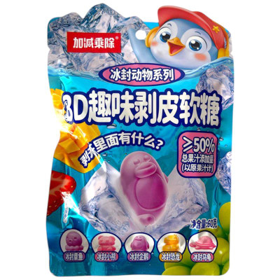 Изображение товара Конфеты желейные с фруктовым соком клубника-манго-виноград-яблоко, 60г