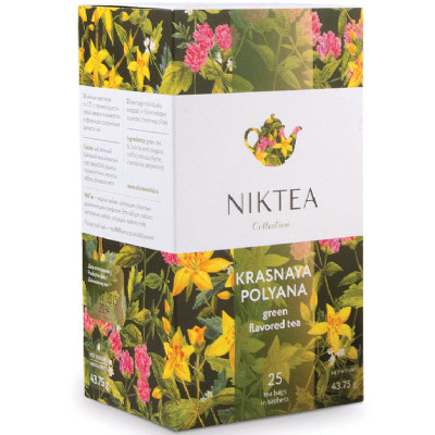 Изображение товара Чай Niktea Красная Поляна зеленый байховый, 25х1.75г
