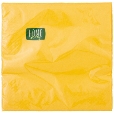 Изображение товара Салфетки бумажные жёлтые 2 слоя 33x33см Home Story, 20шт