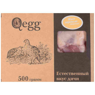 Изображение товара Мясо перепелов Qegg для жаркого, 500г