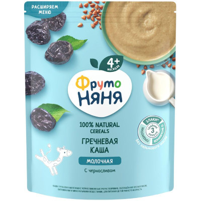 Изображение товара Каша молочная ФрутоНяня из гречневой муки с черносливом с 4 месяцев, 200г
