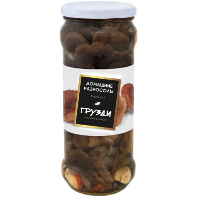 Изображение товара Грибы Домашние разносолы Грузди соленые, 530г