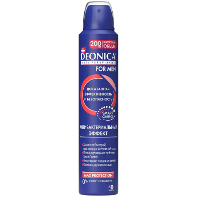 Изображение товара Дезодорант-антиперспирант Deonica Антибактериальный эффект, 200мл