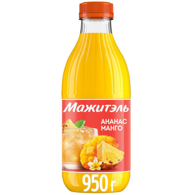 Изображение товара Коктейль Мажитэль сывороточный с соком Ананас-Манго, 950г