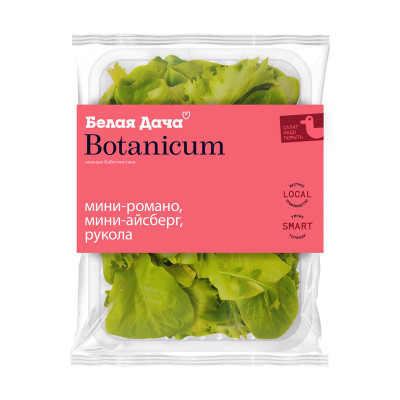 Изображение товара Овощи Белая Дача салатные свежие рукола-айсберг-романо, 75г