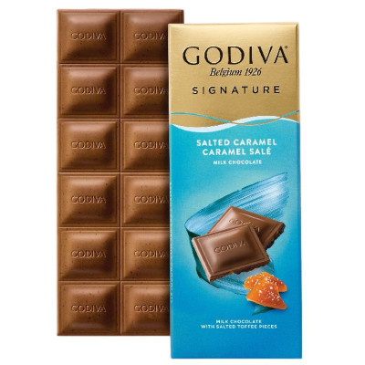 Изображение товара Шоколад молочный Godiva с кусочками солёной карамели, 90г
