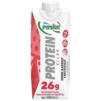 Изображение товара Напиток молочный Pinar с клубничным пюре 0.3%, 500мл
