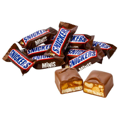 Изображение товара Батончики Snickers Minis шоколадные карамель-нуга-арахис
