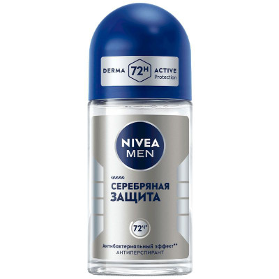 Изображение товара Антиперспирант Nivea Men Серебрянная защита роликовый, 50мл