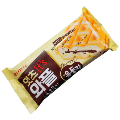 Изображение товара Мороженое Lotte Сэндвич-вафля Ракушка, 124г