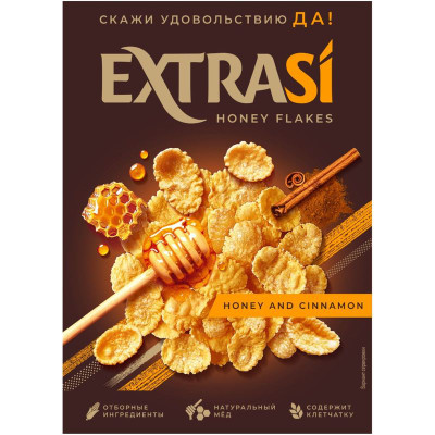 Изображение товара Хлопья Extrasi кукурузные с медом-корицей, 250г