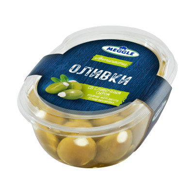 Изображение товара Оливки Meggle со сливочным сыром, 210г