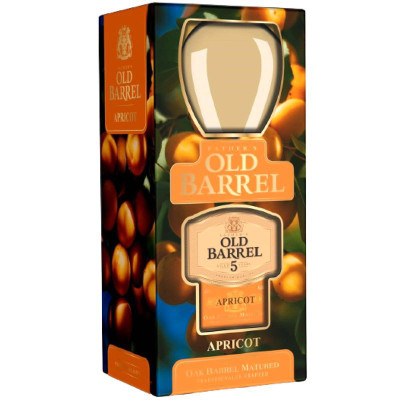 Изображение товара Аперитив Fathers Old Barrel Априкот в подарочной упаковке + бокал, 500мл