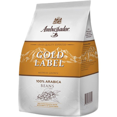 Изображение товара Кофе Ambassador Gold Label в зёрнах, 1кг
