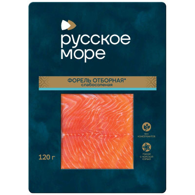 Изображение товара Форель Русское Море филе-ломтики слабосолёная, 120г