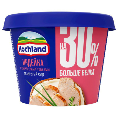 Изображение товара Сыр плавленый Hochland Индейка с прованскими травами 40%, 230г