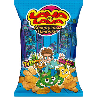 Изображение товара Палочки кукурузные Lava Lava со вкусом тутти-фрутти, 50г