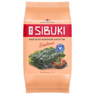 Изображение товара Чипсы Sibuki Барбекю из морской капусты, 17г