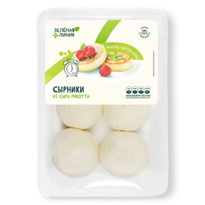 Изображение товара Сырники ванильные из творожного сыра рикотта Зелёная Линия, 300г