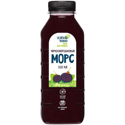Изображение товара Морс черносмородиновый Зелёная Линия, 500мл