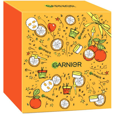 Изображение товара Набор подарочный Garnier Гель-сияние Витамин С и Маска тканевая Увлажнение Витамин C для лица