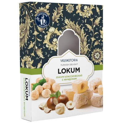 Изображение товара Рахат-лукум Vkusnotoria с фундуком, 250г