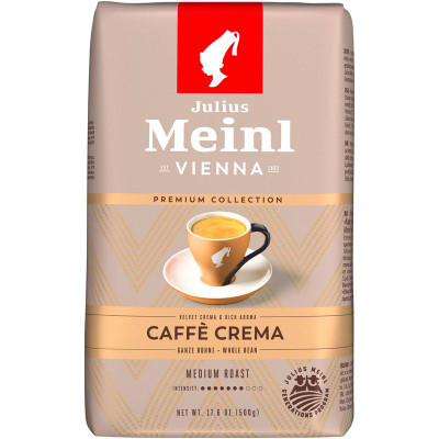 Изображение товара Кофе Julius Meinl Caffe Crema Premium натуральный жареный в зёрнах, 500г