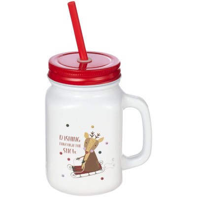 Изображение товара Кружка Modi с крышкой и трубочкой, 480мл