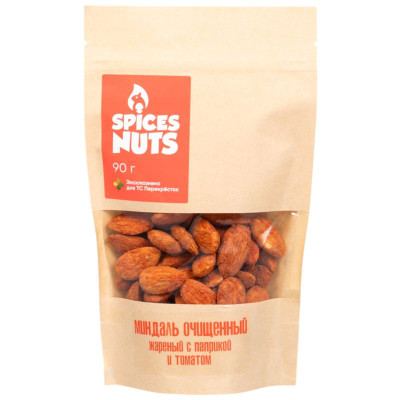 Изображение товара Миндаль Spices Nuts очищенный жареный с паприкой и томатом, 90г