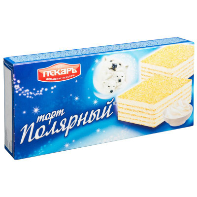 Изображение товара Торт Пекарь Полярный вафельный, 213г