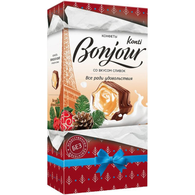 Изображение товара Конфеты Bonjour Konti со вкусом сливок, 80г