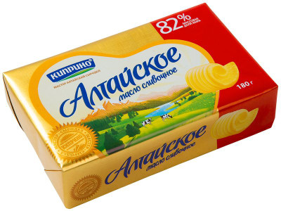 Изображение товара Масло сладкосливочное Киприно Алтайское 82%, 180г