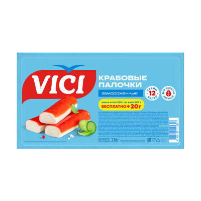 Изображение товара Крабовые палочки Vici замороженные, 220г