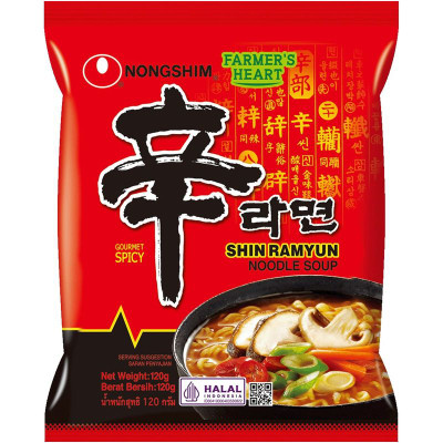 Изображение товара Лапша Nongshim Шин Рамен быстрого приготовления, 120г