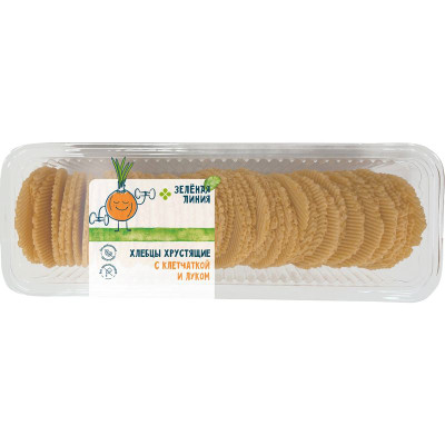 Изображение товара Хлебцы хрустящие с клетчаткой и луком Зелёная Линия, 70г