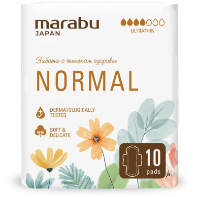 Изображение товара Прокладки Marabu Нормал женские гигиенические ультратонкие, 10шт