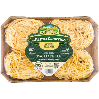 Изображение товара Макароны La Pasta Di Camerino Tagliatelle яичные из твёрдых сортов пшеницы гнёзда, 250г