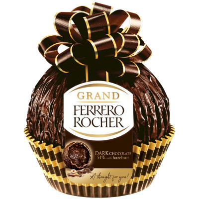 Изображение товара Шоколад Ferrero Rocher Grand Dark тёмный фигурный с дроблёными лесными орехами, 125г