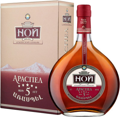 Изображение товара Коньяк Ной Араспел 5-летний армянский 40% в подарочной упаковке, 700мл