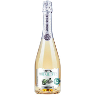 Изображение товара Вино Via Mia Сhardonnay газированное белое полусладкое безалкогольное 750мл