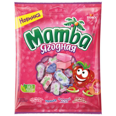 Изображение товара Конфеты Mamba ягодная жевательные ассорти вкусов, 70г