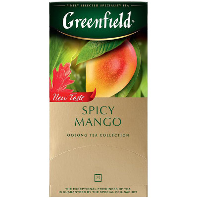 Изображение товара Чай Greenfield Spicy Mango зелёный в пакетиках, 25x1.5г