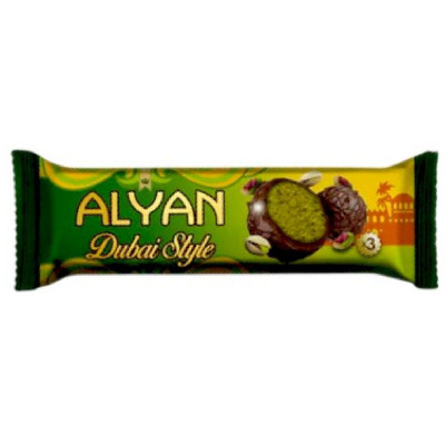 Изображение товара Шоколад молочный Alyan Truffino Dubai Style с фисташковым кремом и кнафе, 39г