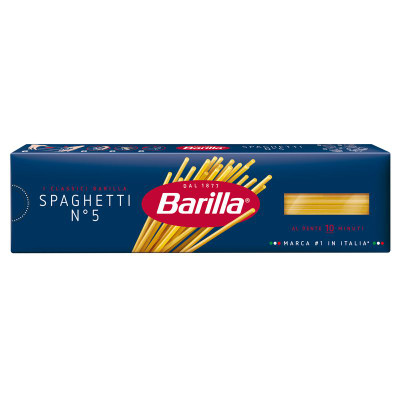 Изображение товара Макароны Barilla Spaghetti n.5 из твёрдых сортов пшеницы, 450г