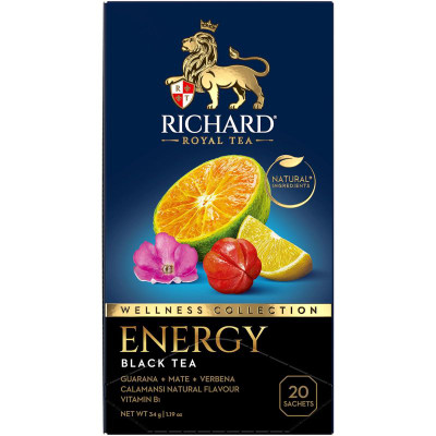 Изображение товара Чай Richard Richard Welness Collection Energy с ароматом каламанси и вербены, 20х1.7г