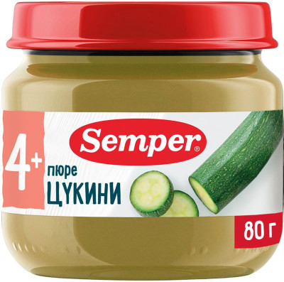 Изображение товара Пюре Semper из цукини с 4 месяцев, 80г