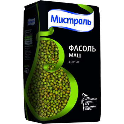 Изображение товара Фасоль Мистраль Маш зелёная, 450г