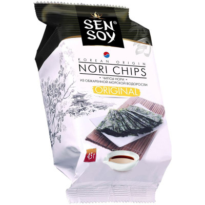 Изображение товара Чипсы нори Sen Soy Premium Original из морской капусты, 4.5г