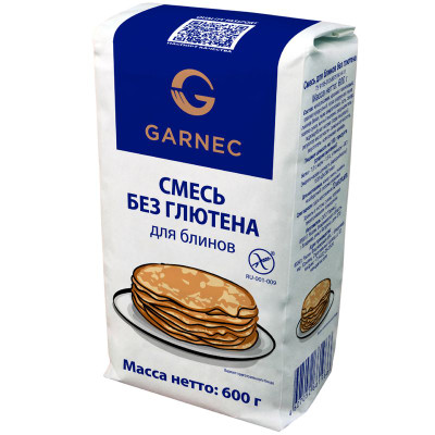 Изображение товара Смесь для выпечки Garnec для блинов без глютена, 600г